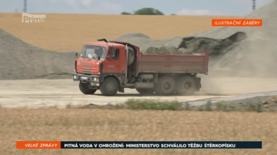 15. 8. 2018 VELKÉ ZPRÁVY: PITNÁ VODA V OHROŽENÍ: MINISTERSTVO SCHVÁLILO TĚŽBU ŠTĚRKOPÍSKU